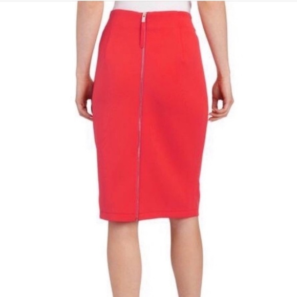 Carmen Marc Valvo Exposed Back Zipper Fitted Pencil Skirt NWT - Picture 2 of 5